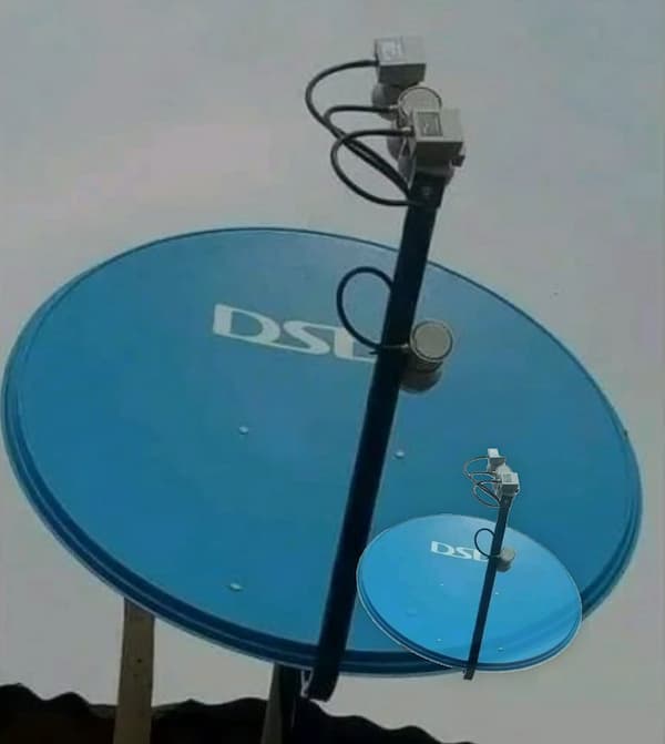 GOtv antenna mounted high outdoors to receive all channel frequencies
