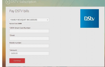 Pay Dstv subscription