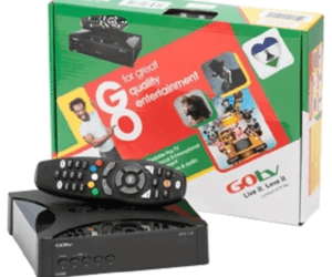 GOtv antenna straight out of the box showing all parts