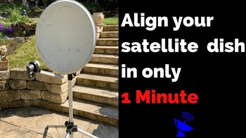Tools needed to align satellite dish without a meter - smartphone compass, wrench, spirit level