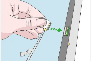 Reconnect the cables to the new screen