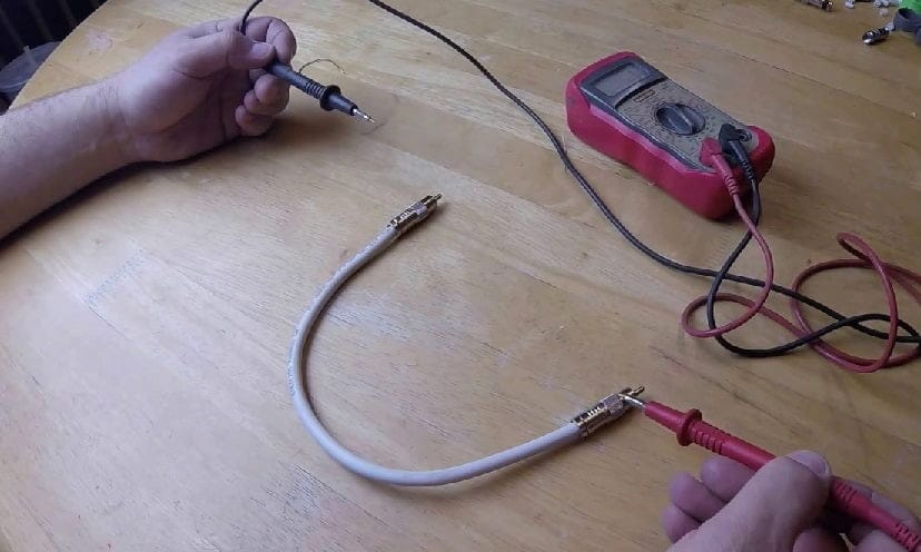 using a multimeter to test a coaxial cable