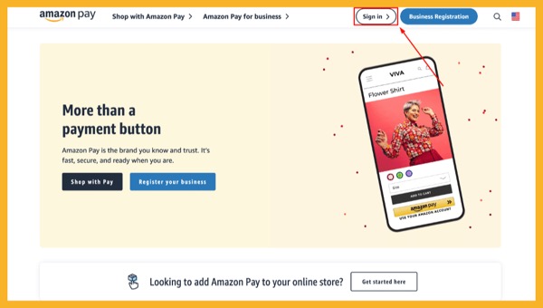 Amazon Pay desktop dashboard showing withdraw funds to bank account option