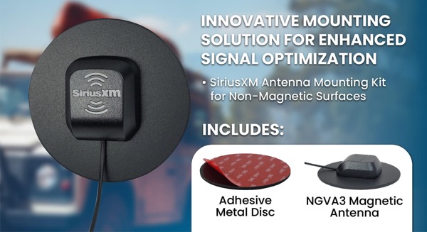 antenna properly mounted on vehicle roof for best reception
