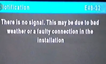 e48-32 error on DSTV