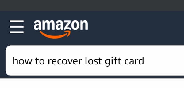 Amazon error message saying a gift card has already been used