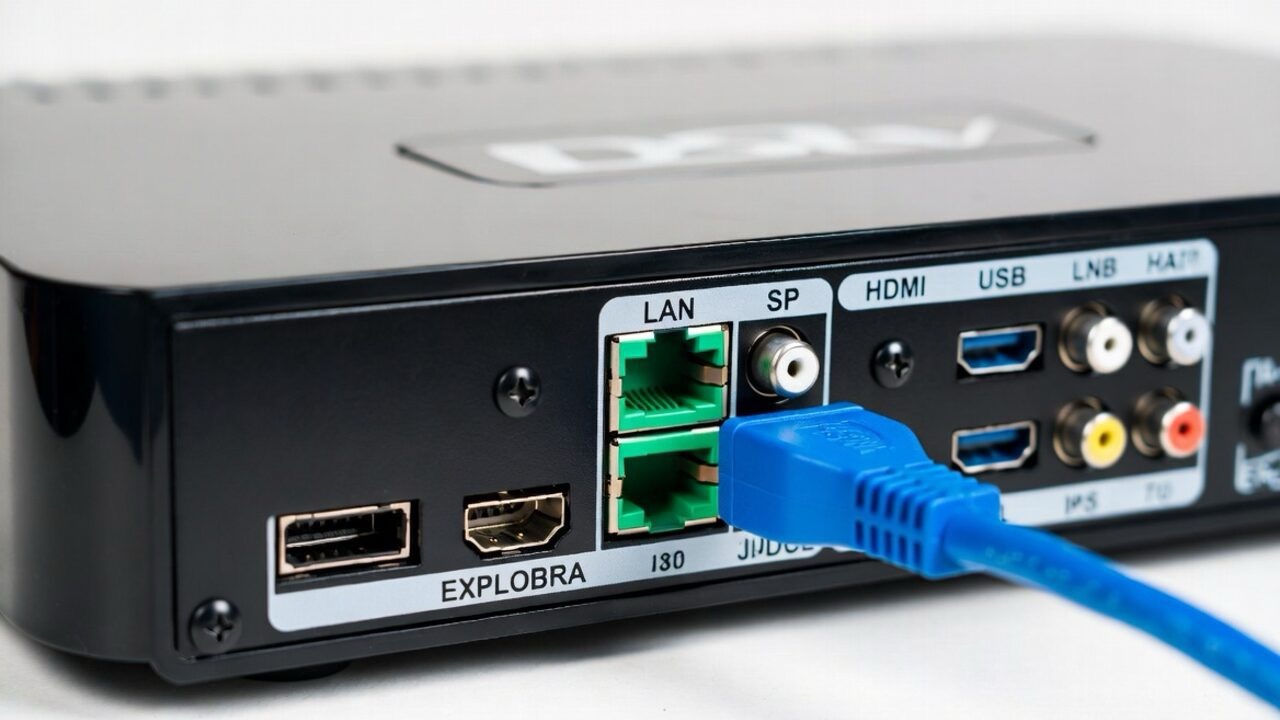 Connect DStv Explora to internet via the green Ethernet port
