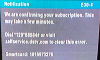 DStv self-service portal refresh subscription screen