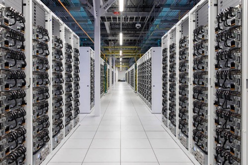 AI data center server farm driving market rally