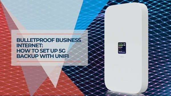 White 5G failover router device for business internet backup and redundancy