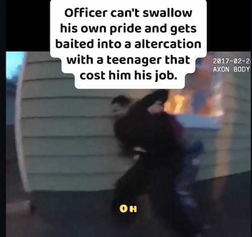 Officer can’t swallow his own pride