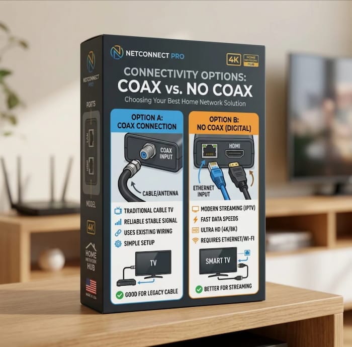 back of a box showing coax vs no coax